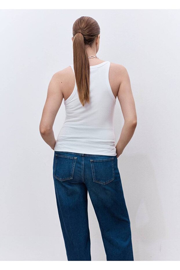 Hamile için askılı pamuklu bluz - 4