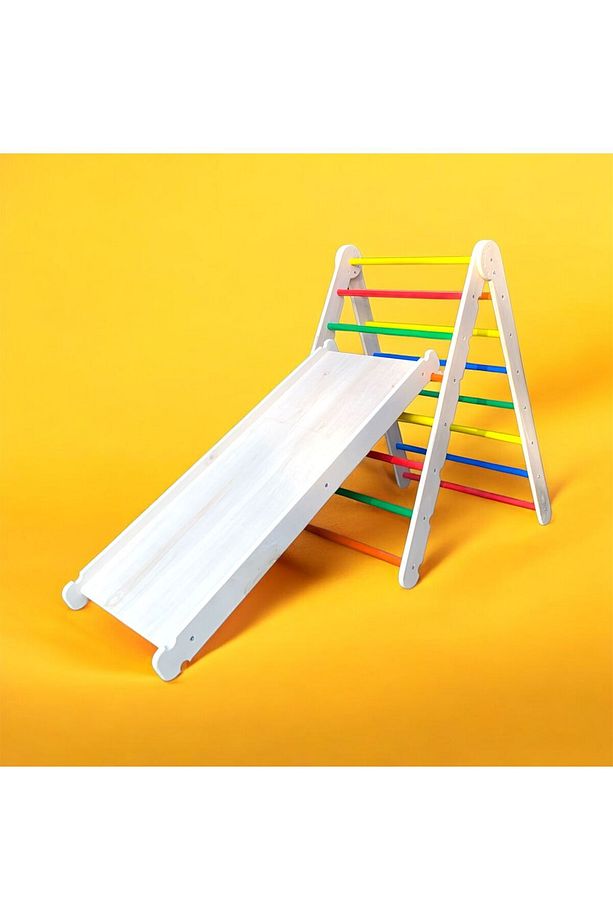 Katlanır Pikler Üçgeni ve Rampa Kaydırak, Renkli Pikler Üçgeni, Pikler Toys - 6