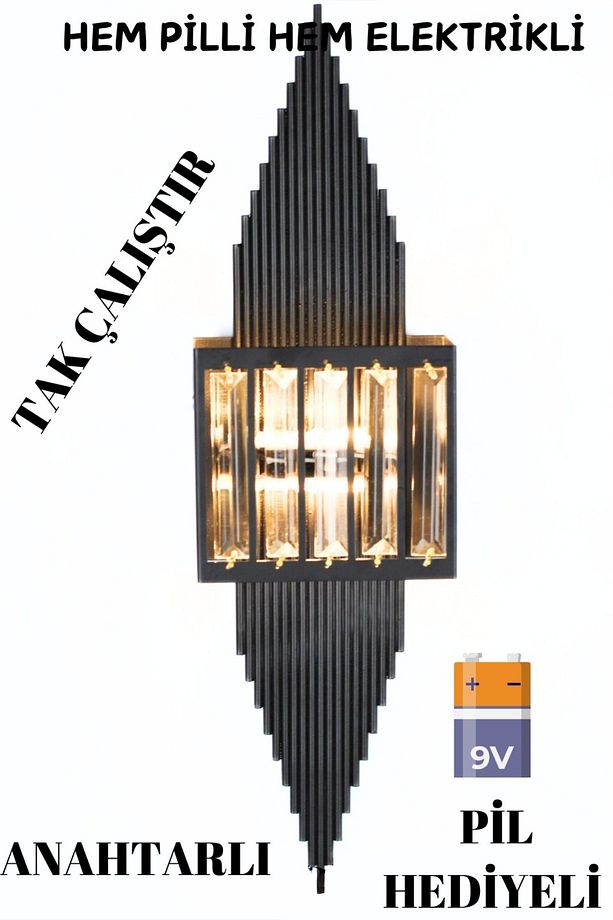 1 Adet Pramit Model Pill Duvar Aplikleri, Duvar Aplik Aydınlatma Altın Led Duvar Lambası - 1