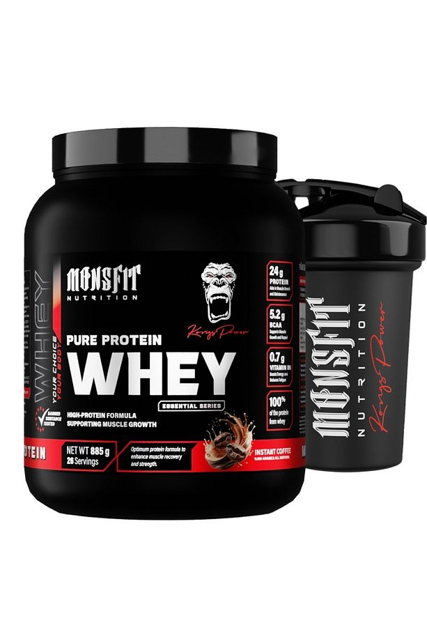 Whey Protein 885 G (26 SERVİS) - Kas Yapılanmasına Yardımcı (INSTANT KAHVE İÇERİR) (AROMASIZ) - 1