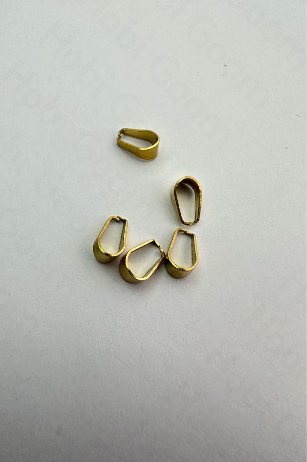 Takı Yapımı / Üretimi İçin Paslanmaz Çelik Gold Kolye Ucu Aparatı | 5 adet - 4