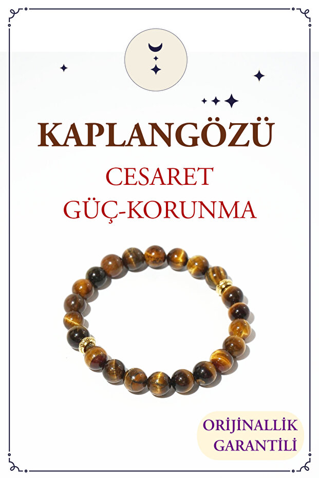 Tiger Eye Natural Stone Bracelet (Power and Protection) 1St Quality Natural Stone