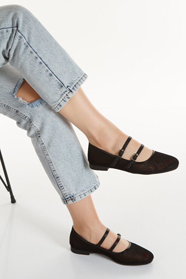 Women's Daily Mesh Ballet Flats Buckled Comfortable Shoes