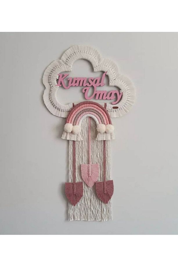 Makrome Bulut Bebek Kapı Süsü - 7
