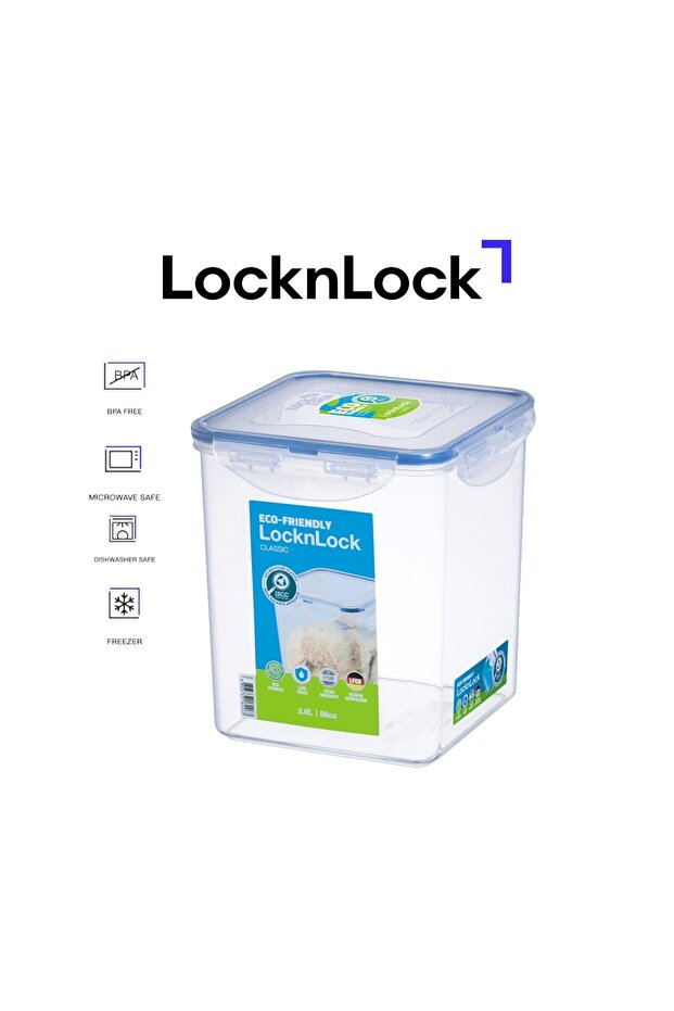 2.6L Square Airtight Food Storage - BPA-Free, Microwave, Freezer, and Dishwasher Safe