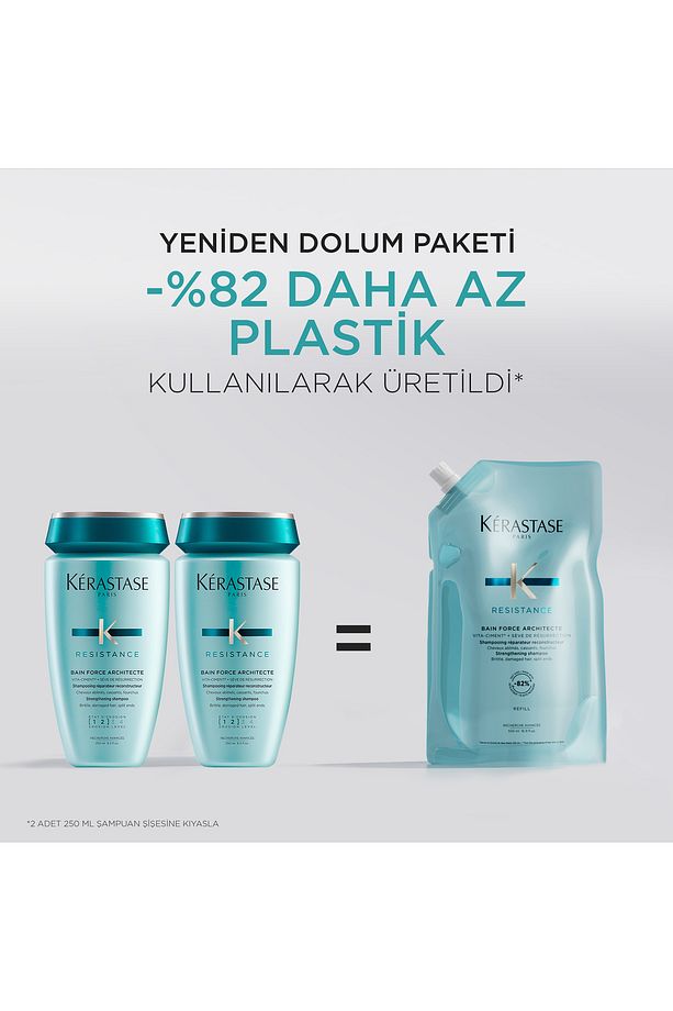 Resistance Bain Force Architecte Zayıf Ve Yıpranmış Saçlar Için Onarıcı Şampuan 500 ml - 8