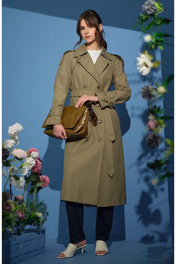 Oversize Haki Trençkot - 2