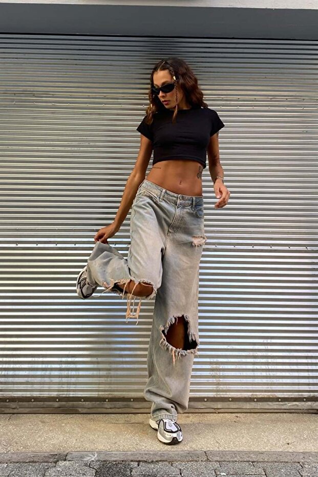 Flaw Atelier Basic Siyah Crop - 4