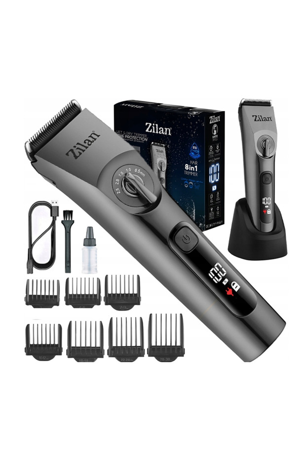 Zln8702 | Saç Sakal Vücut 8'i 1 Tıraş Makinesi | Ares | Ipx6 Su Geçirmez | Hızlı Şarj | Led - 2