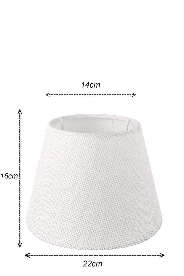 Wicker Cream Lampshade Head - 22CM Ea98 - 3