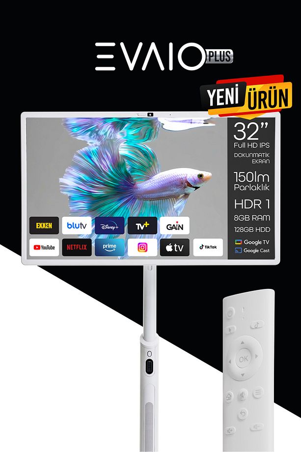Plus 32 inç 80 Ekran FHD Taşınabilir Android Smart LED Ekran - 2