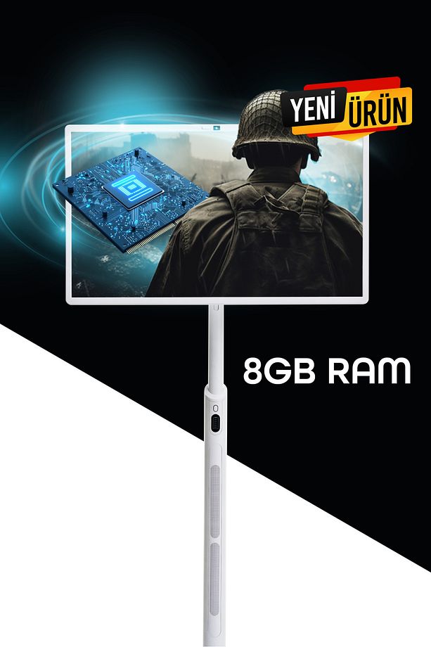 Plus 32 inç 80 Ekran FHD Taşınabilir Android Smart LED Ekran - 8