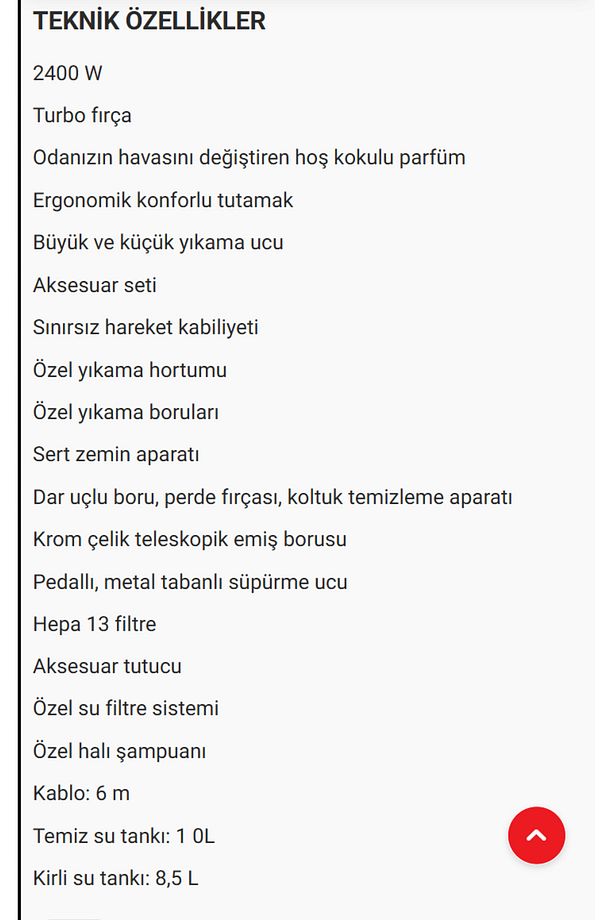 Rain Plus Çift Tank Sistemi Ve Uzun Kablolu Su Filtreli Torbasız Süpürge & Halı Yıkama Makinesi - 6