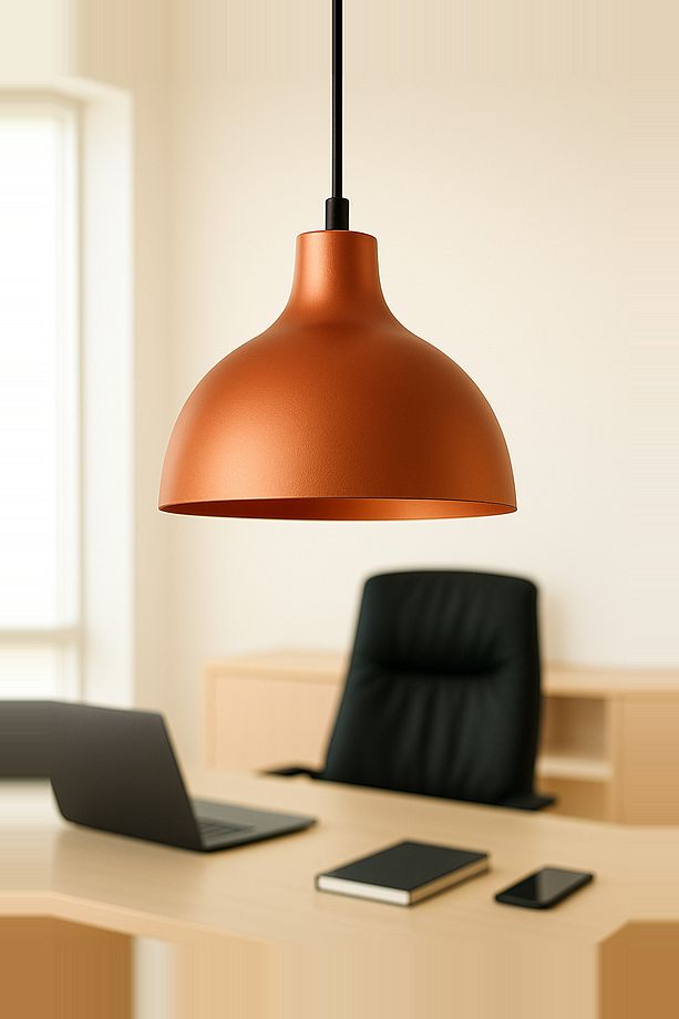 Shine Metal Tekli Bakır Sarkıt Avize Retro Rustik Model Modern Endüstriyel Mufak Hol Ofis Cafe Avize - 1