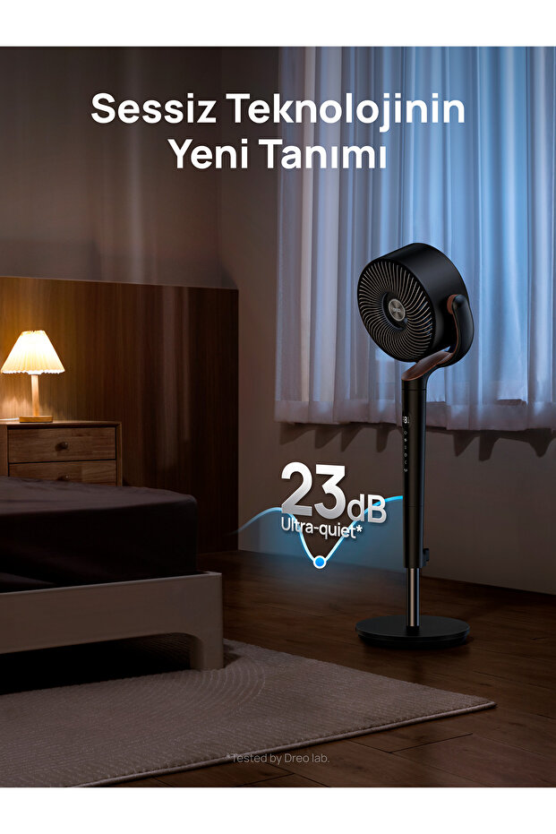 Turbopoly™ 502 Sessiz Ayaklı Vantilatör – 25 db, Yükseklik Ayarlı, Uzaktan Kumandalı, 80° Salınımlı - 8