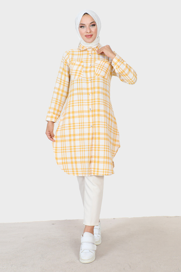Plaid Patterned Chanel Shirt TSD230921 Yellow