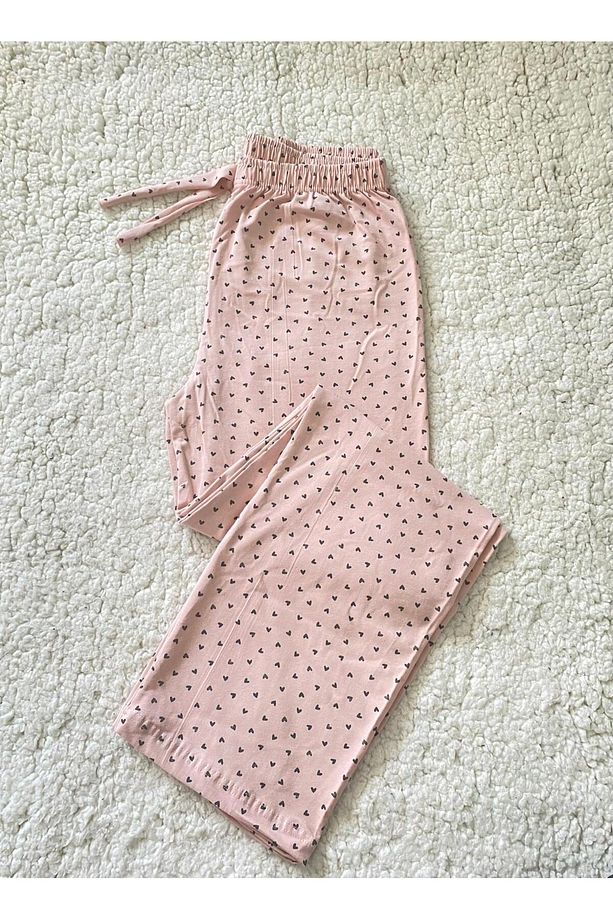 Mini Heart & Bowtie 2'li Kadın Pijama Altı - Ultra Kalite Tek Alt Pijama - 3