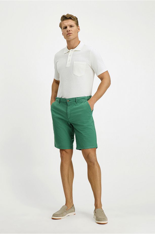 Regular Fit Pamuklu Bermuda Şort - 1