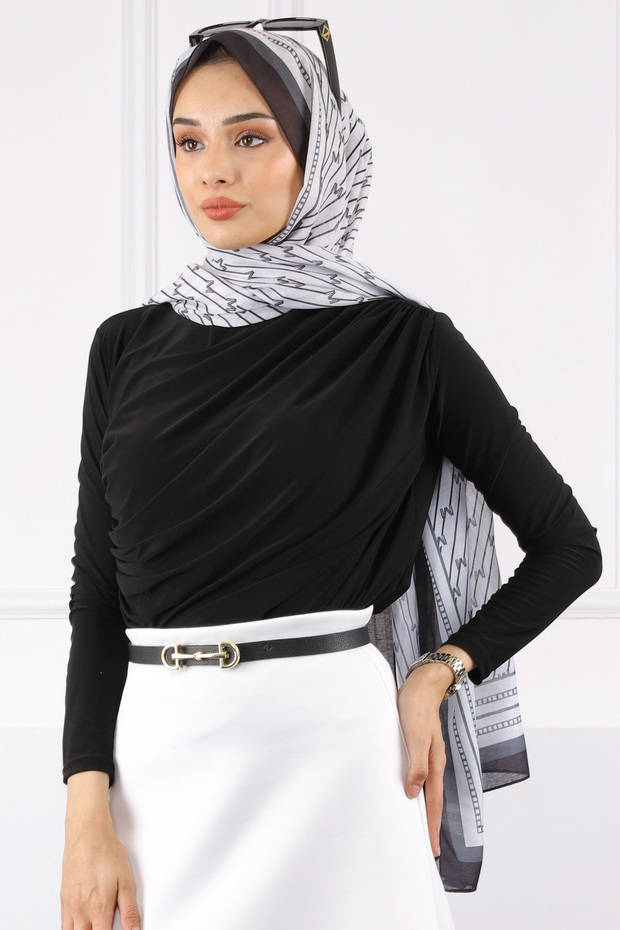 Siyah Önü Drapeli Sandy Bluz - 4