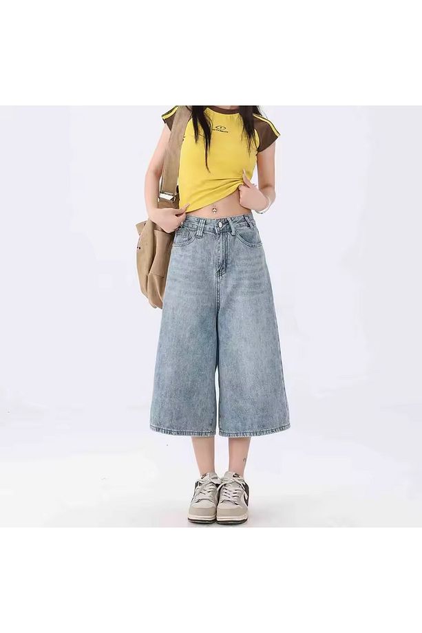 TREND Y2K BAGGY JEAN ŞORT BERMUDA - 5