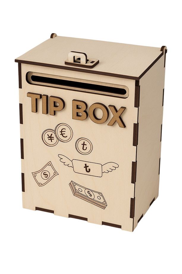Ahşap Posta Kutusu Tip Box Bahşiş Kutusu Tipbox Kumbara - 1
