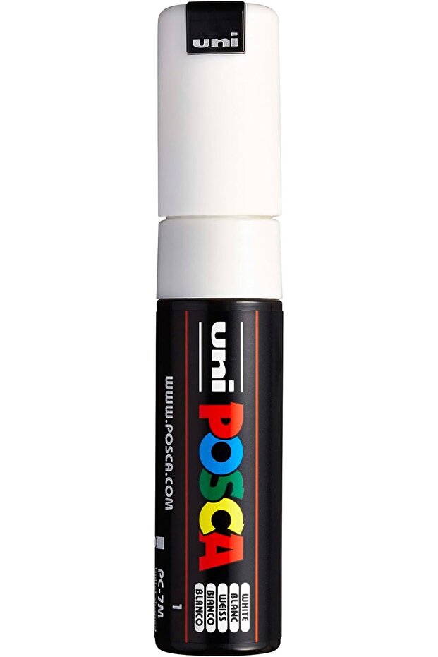 Uniball Posca 4.5-5.5mm Round Tip Poster Marker White / Pc7M