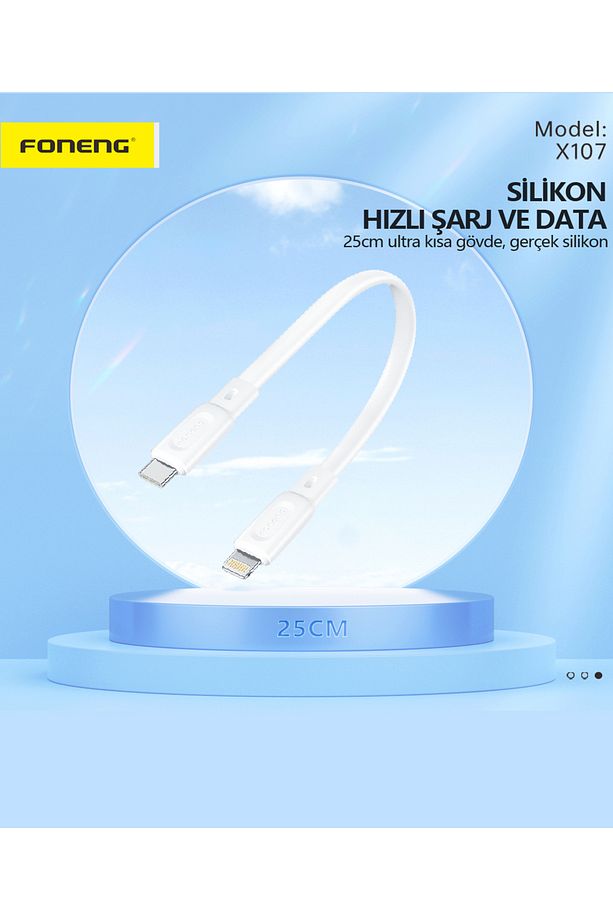 X107 27w 25cm Type-c To Lightning Şarj Ve Data Kablosu Iphone-ipad Uyumlu - 3