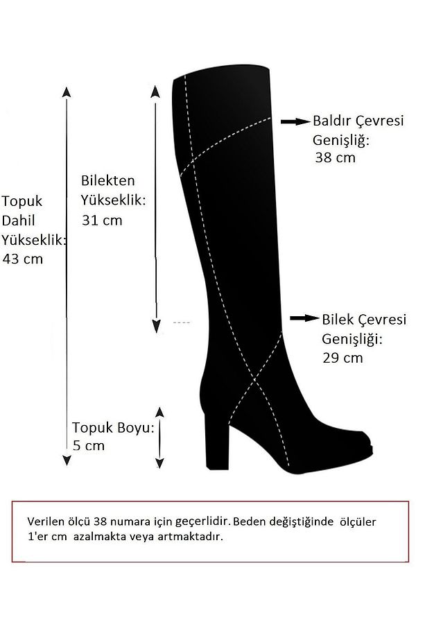 Taba Kadın Çizme A654252709 - 5