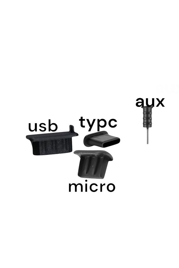 Usb,type-c,aux,micro Tıpa Soket Koruyucu Set 4 Parça - 2