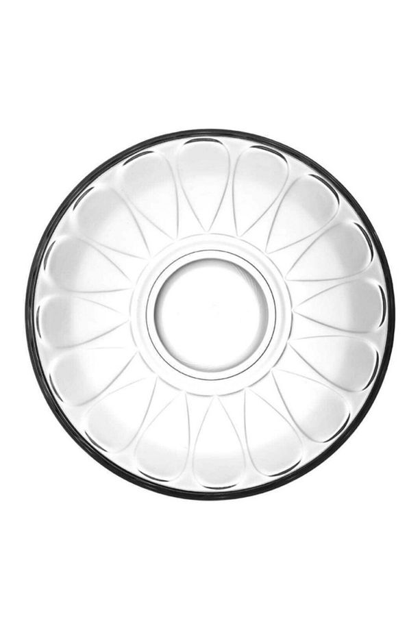 6'lı Gravürlü Cam Çay Tabağı P54451 - 5