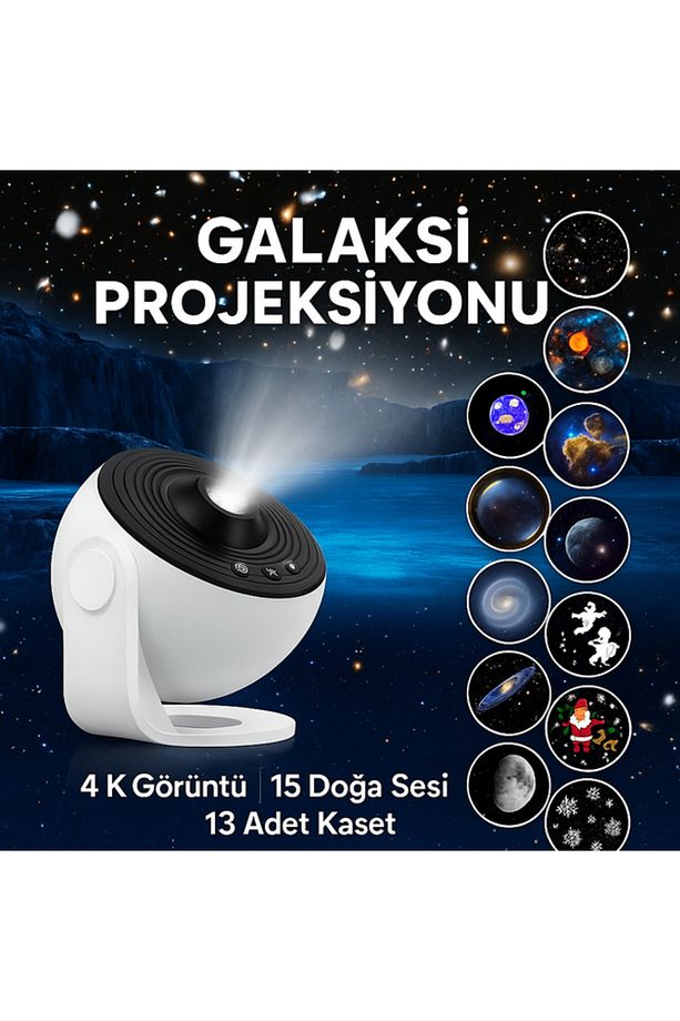 Galaxy Görünüm 4K Projektör 15 Doga Sesi ve 1:1 Görüntü Kaseti 13 Adet - 1