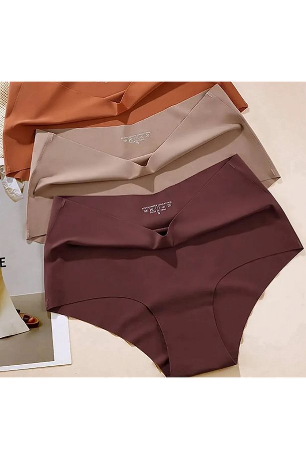 2li Yüksek Bel Basic Lazer kesim Bikini Külot Kilot 2li Paket RENKLER beyaz ekru - 1
