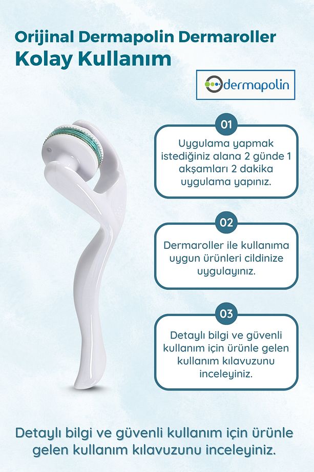 Orijinal %100 Titanyum 0,25 Mm 180 Iğneli 100 Kullanım Anti Alerjik Göz Çevresi Dermaroller - 7