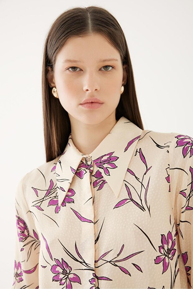 Cămașă lungă florală - 5