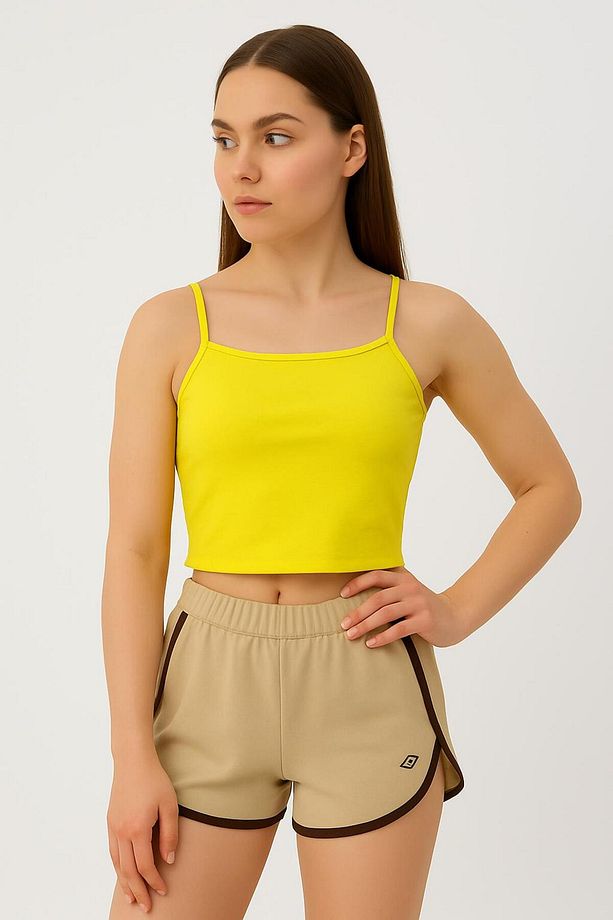 Moda Bej Kadın Şort - 2