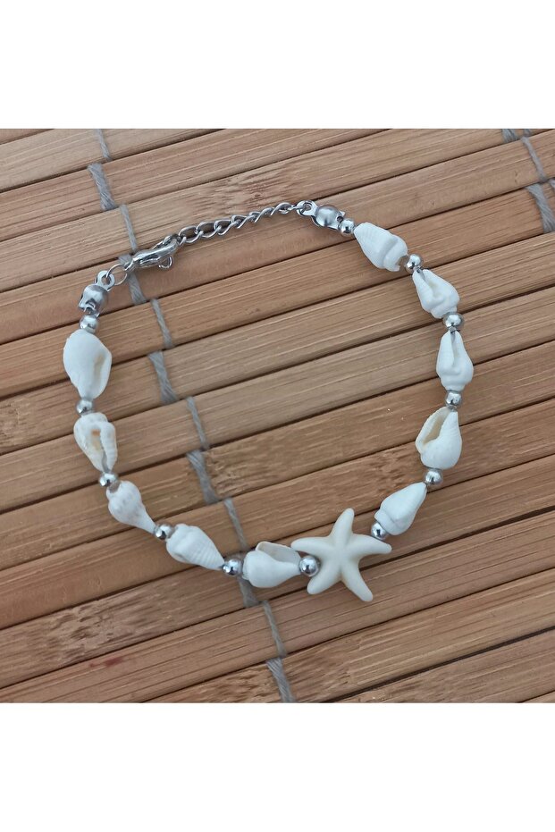 سوار من الفضة على شكل صدفة البحر - 1