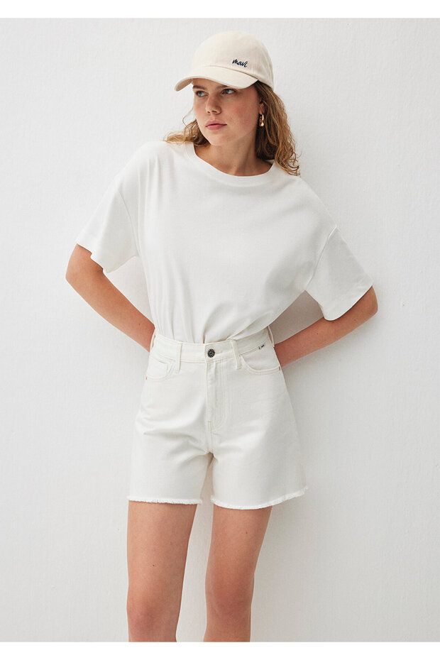 Millie 90s - Off-White Jean Shorts1458987074
