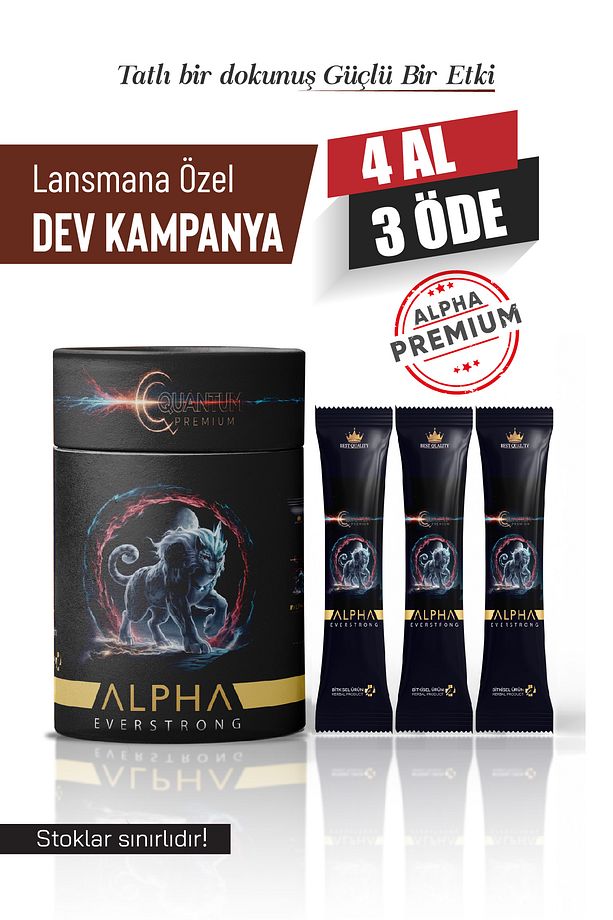 Çikolatalı Ginseng Atom Güç Alpha Kuantum Premium Bitkisel Macun Saşet (12 Adetx12 GR) - 1
