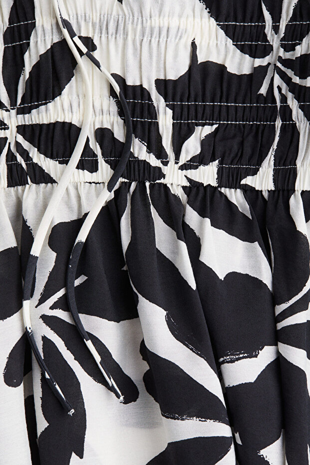 Büzgülü ve Askılı Elbise - 5