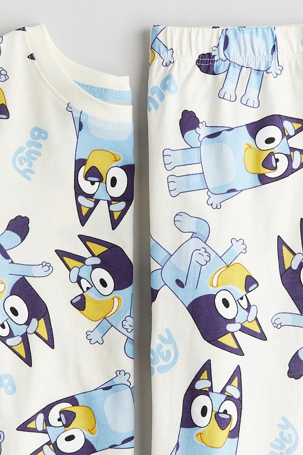 Pamuklu Ve Baskılı Jarse Pijama Takımı - 2