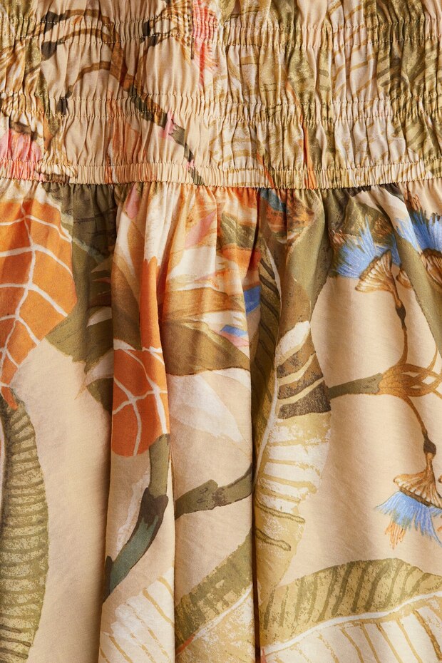 Büzgülü ve Askılı Elbise - 5