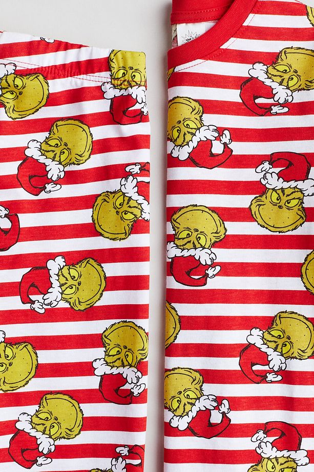 Pamuklu Ve Baskılı Jarse Pijama Takımı - 2