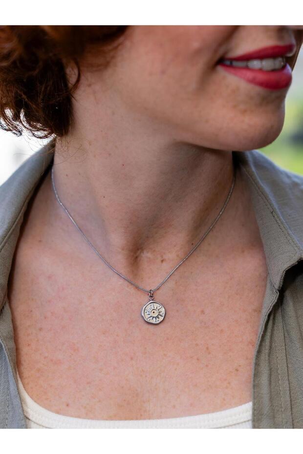 Solanis Minimal Sun Steel Necklace