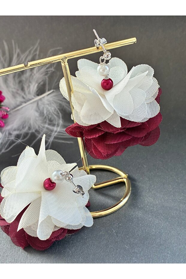 Tarnish Free Flower Earrings Pair with Nickel Plated Material