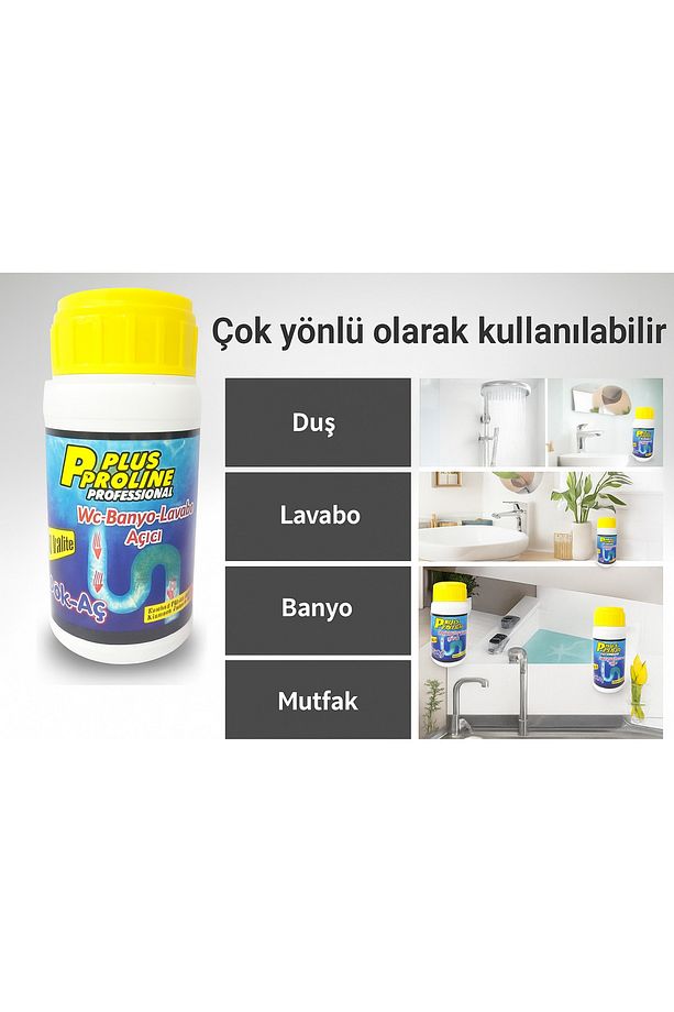 4 Adet 500 gr Dök-Aç Lavabo Açıcı – Toplam 2000 gr Güçlü Formül, Tıkanıklıklara Kesin Çözüm - 5