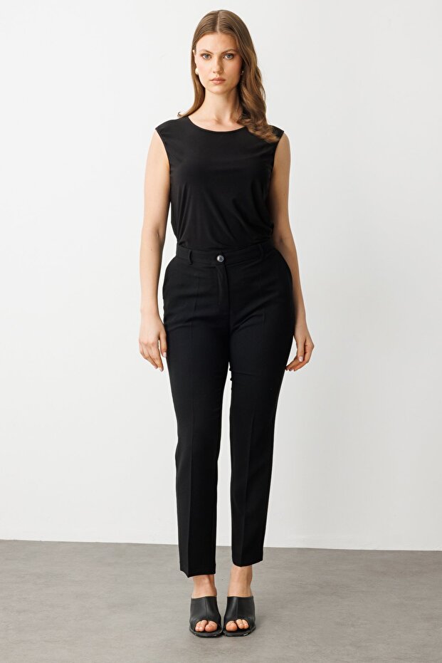 Yan Cep Dar Paça Pantolon - 1