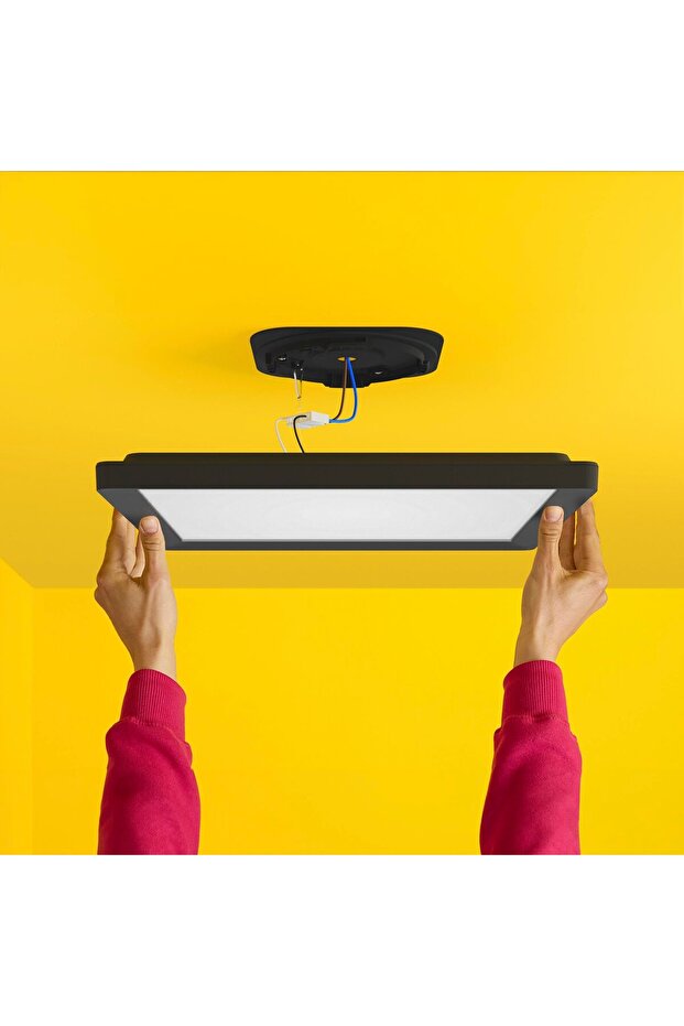 Siyah Akıllı Sıva Üstü RGB Kare Panel Tavan Armatürü 17W - 4