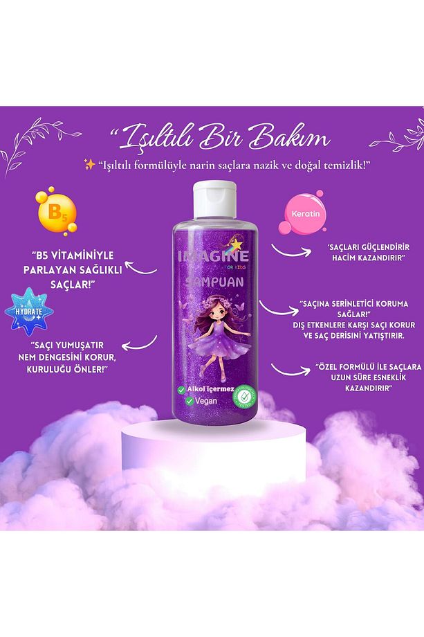 🌸 Imagıne Çocuk Şampuanı ✅ %100 Doğal Ve Güvenli Içerik ✅ Göz Yakmayan Formül - 3
