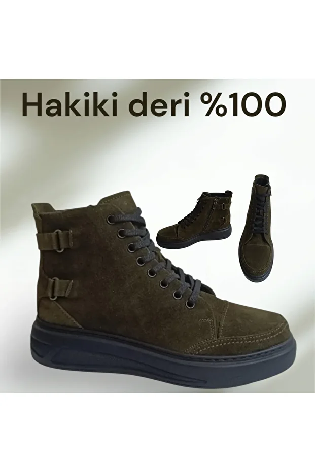 2271 Haki süet deri bot - 1
