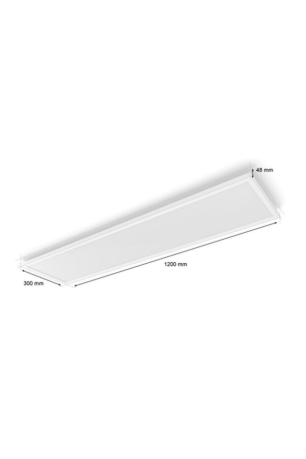 Hue Surimu Beyaz Sıva Üstü RGB Akıllı LED Dikdörtgen Panel Tavan Armatürü 120x30cm 4150 Lumen - 2